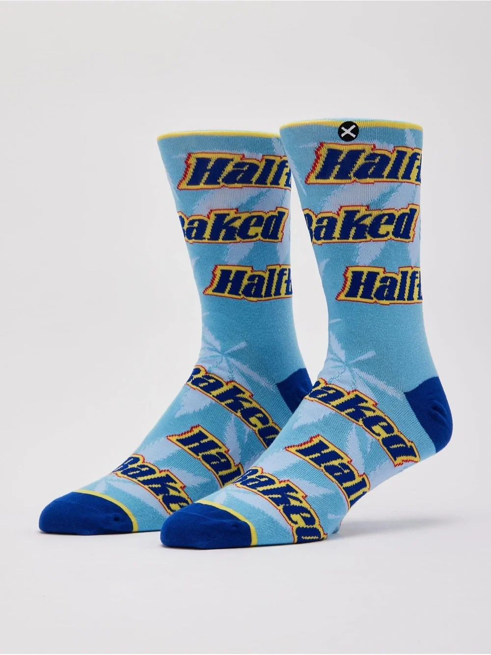 MENS ODD SOX HALF BAKED LEAVES CREW SOCKS